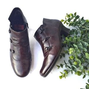 Rieker vintage leather button cosplay booties, 37